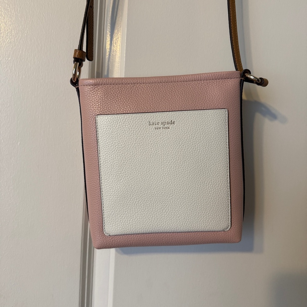 New Kate Spade Ava Swingpack Rose and Ivory Crossbody Bag